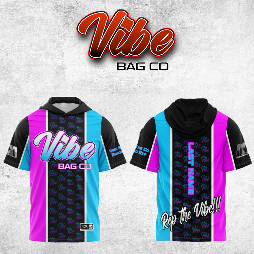 Feel the Vibe Short Sleeve Hood Performance Jersey