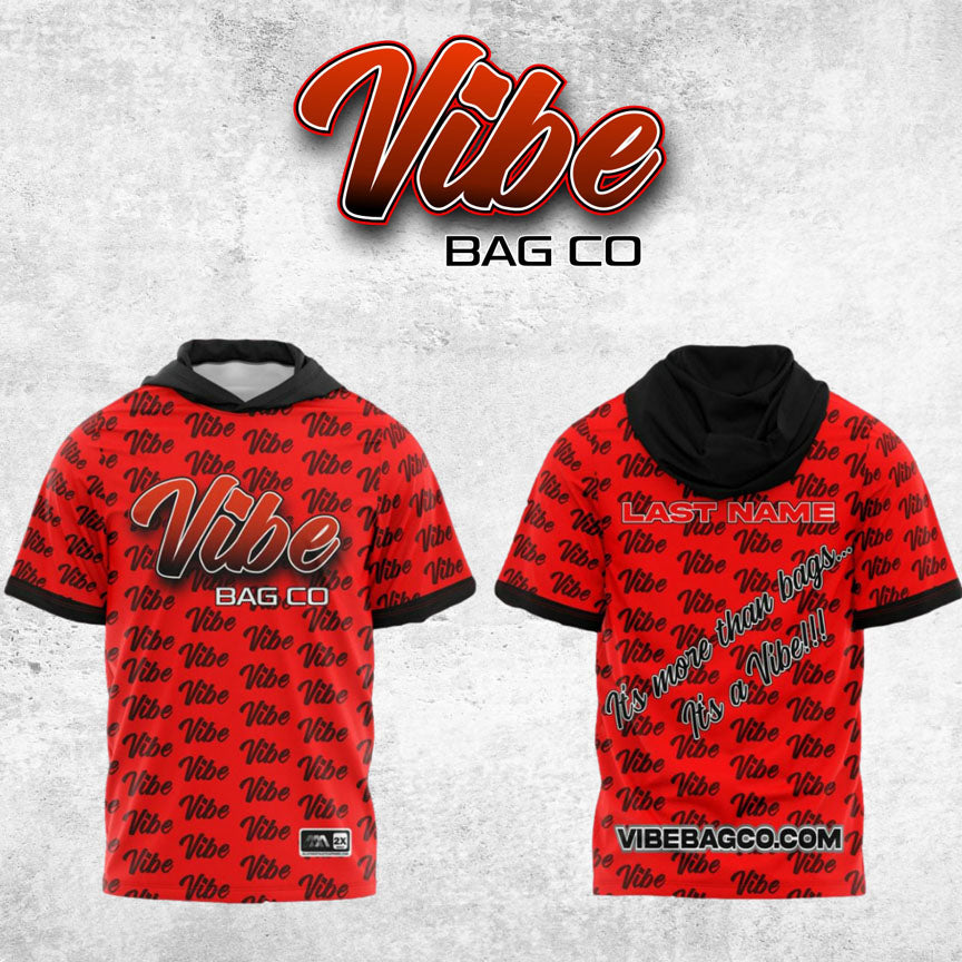 Feel the Vibe Short Sleeve Hood Performance Jersey