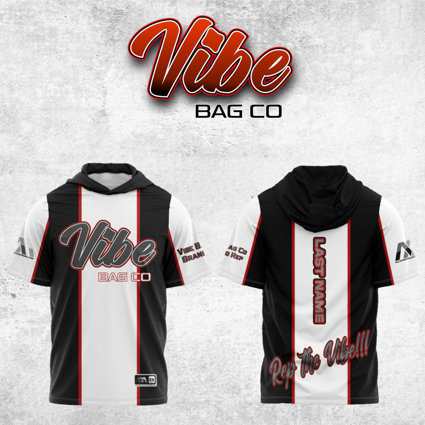 Feel the Vibe Short Sleeve Hood Performance Jersey