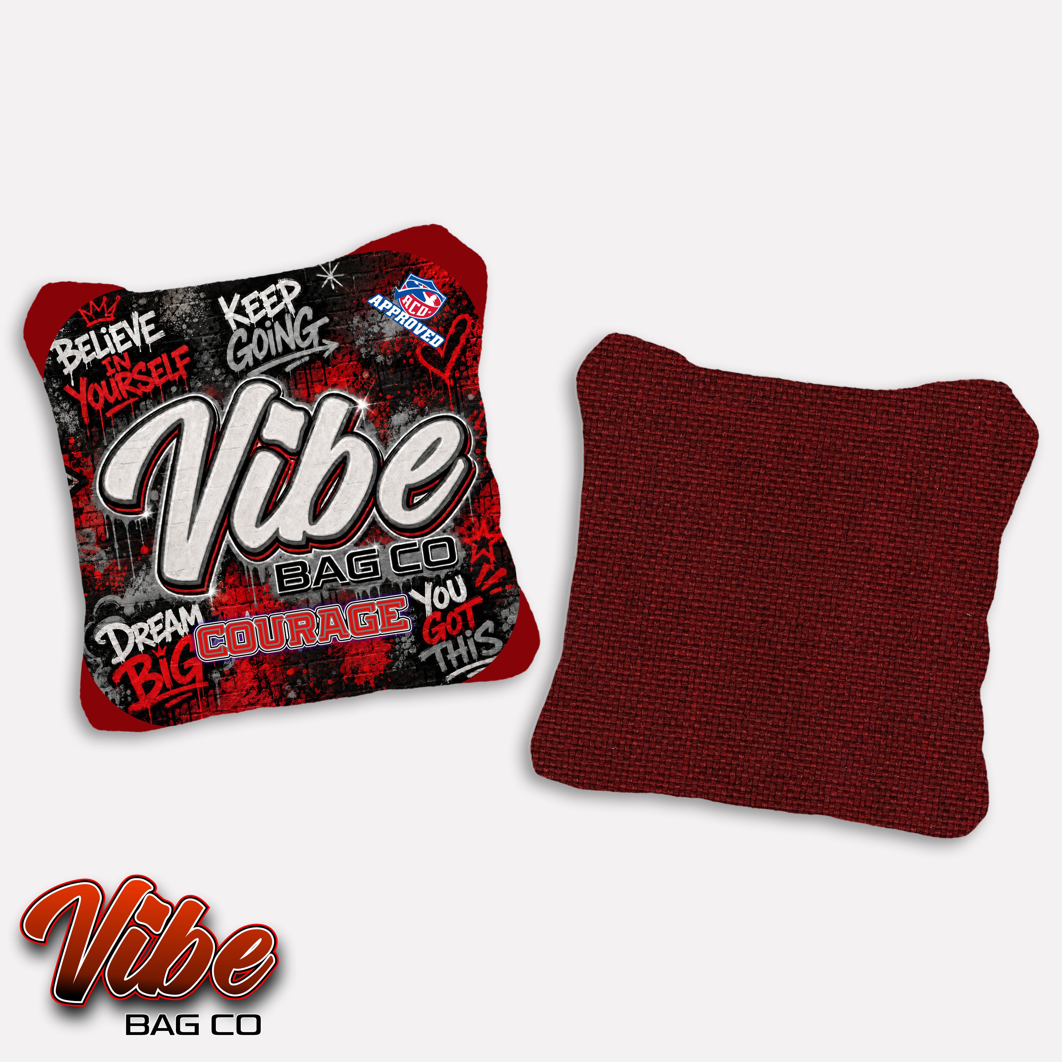 Vibe Positive Tags – ACO Approved Cornhole Bags
